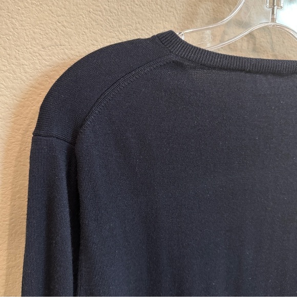 Tiffany & Co Wardrobe V-Neck Sweater Navy Blue Men’s M Unisex Luxury Knit - Picture 3 of 8